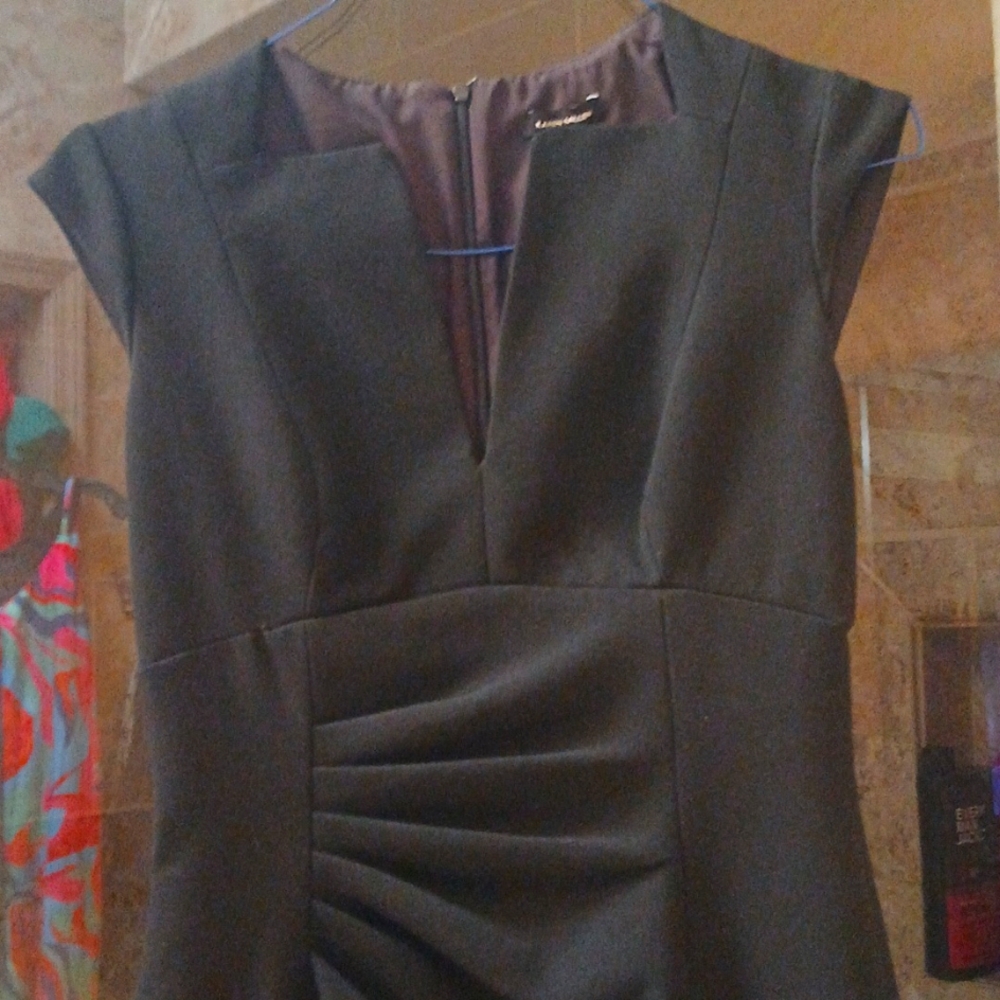 New Karen millen  envelope  neck  black midi dress beautiful.